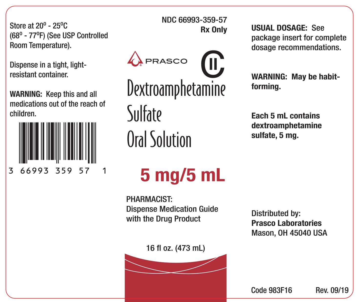 Dextroamphetamine Oral Solution Package Insert / Prescribing Information